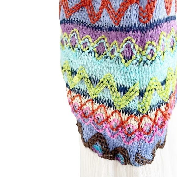 HONEY PUNCH Embroidered Maxi Dress with Crinkle Chiffon Skirt Size M - Picture 10 of 10